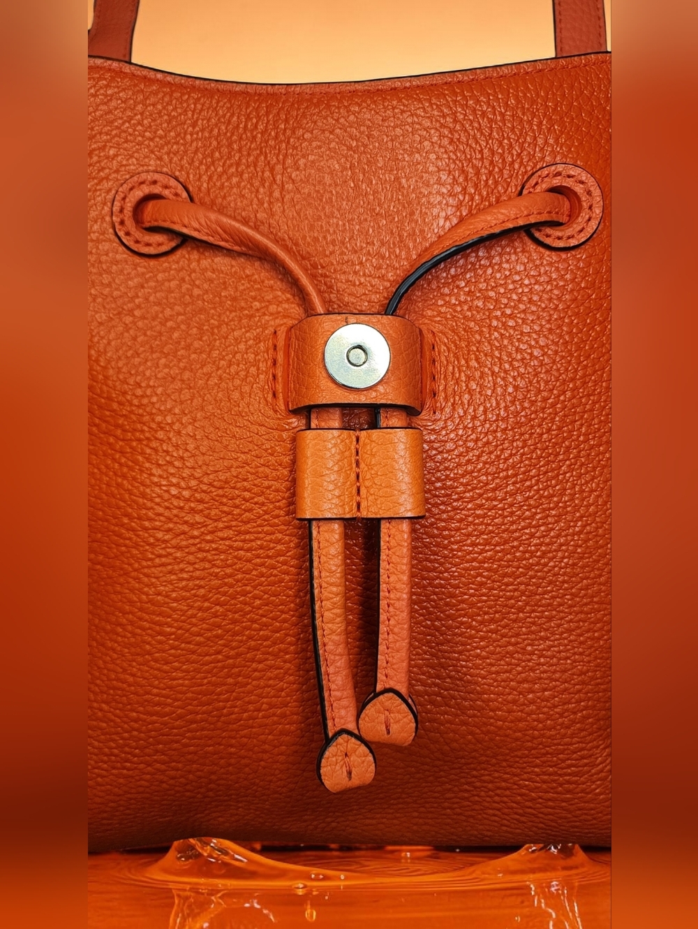 Kate Spade Leila Medium Flap Backpack In Orange & Couple Of Charms - Picture 9 of 16